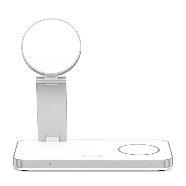 TECH-PROTECT QI15W-A47 3IN1 MAGNETIC MAGSAFE WIRELESS CHARGER WHITE - Image 5