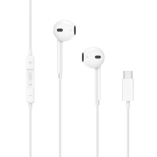 TECH-PROTECT ULTRABOOST TYPE-C EARPHONE CORE WHITE - Image 3