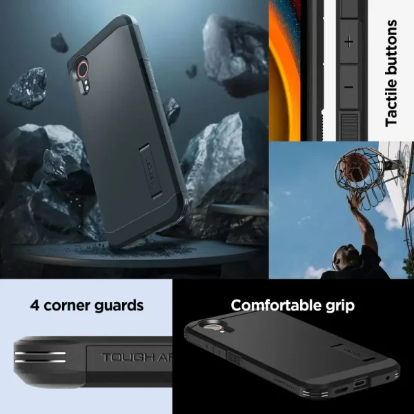 Spigen Tough Armor Black-Samsung Galaxy XCover7 Pro (ACS09332) - Image 2