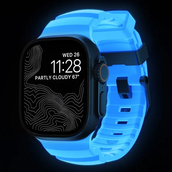 Nomad Rocky Point Band black icy blue glow-Apple Watch 46/49mm (NM014445858) - Image 9