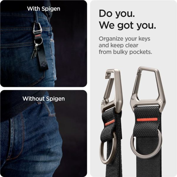 Spigen Carabiner With Key Ring 2nd Gen 1 Pack gunmetal (AHP08894) - Image 13