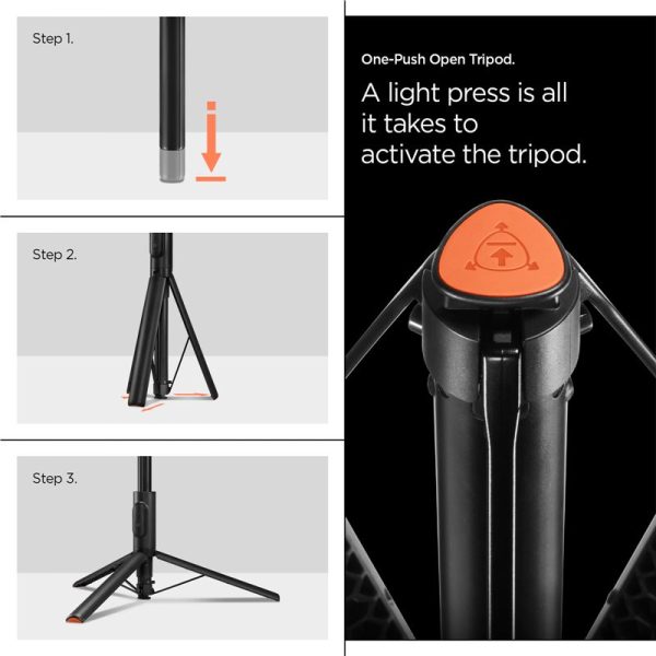 Spigen Tripod Selfie Stick MagSafe Auto-Open black (AMP09336) - Image 9