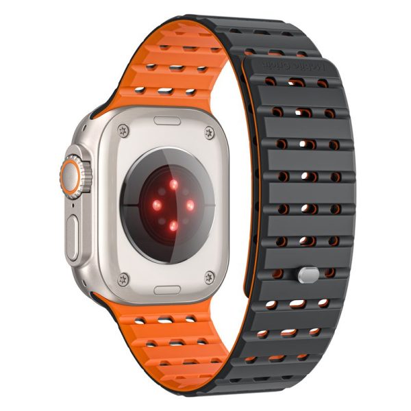 Mobile Origin Magnetic Strap Black/Orange-Apple Watch 49mm/46mm/45mm/44mm (AWMS-01-BLK-ORG) - Image 3