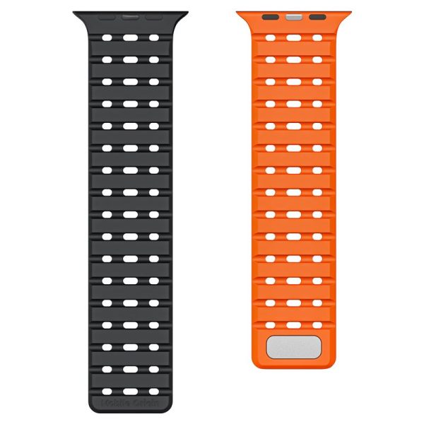Mobile Origin Magnetic Strap Black/Orange-Apple Watch 49mm/46mm/45mm/44mm (AWMS-01-BLK-ORG) - Image 4