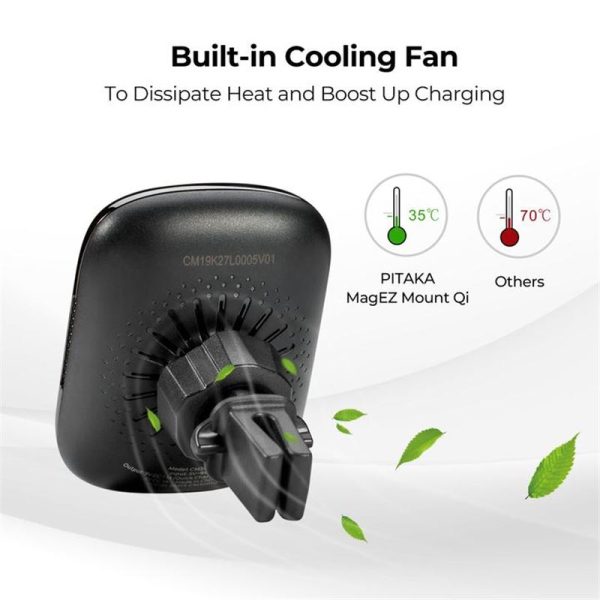 Pitaka MagMount Qi Wireless Air Vent Mount (CM3001Q) - Image 3