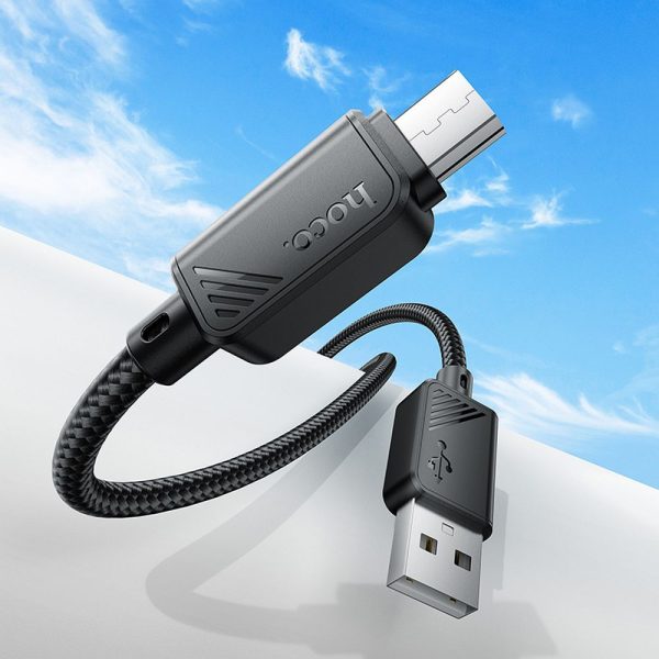 HOCO cable USB A to Micro USB 2,4A X113 1 m black - Image 3