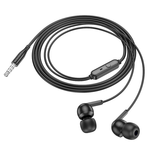 HOCO wire earphones Jack 3,5 mm with microphone M124 white - Image 3