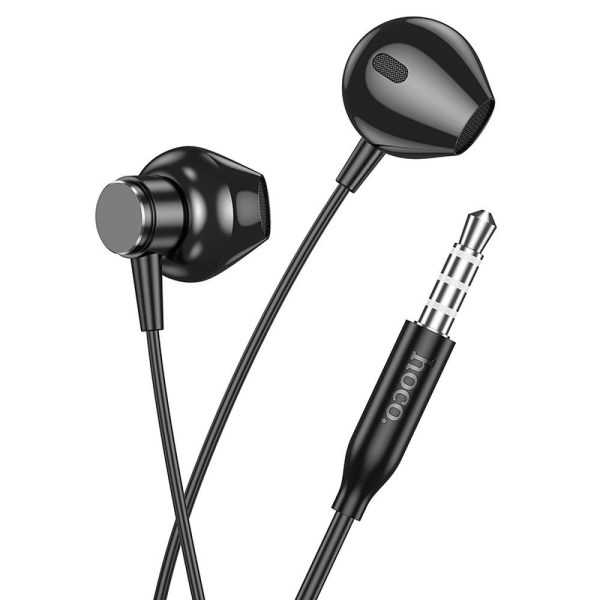 HOCO wire earphones Jack 3,5 mm with microphone M125 black - Image 3