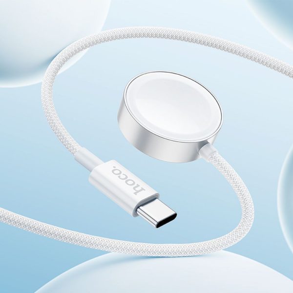 HOCO wireless charger Type C compatible with APPLE Watch and SAMSUNG Watch CW59 white - Image 8