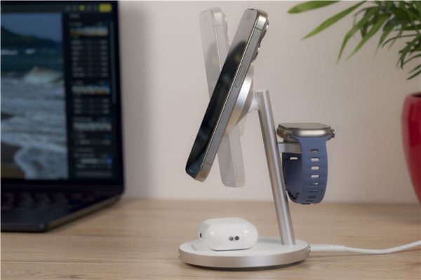 Mobile Origin Qi2 PowerStand  3in1 with GAN adapter 35W White/Silver (PWSTQ2-31-WHT) - Image 11