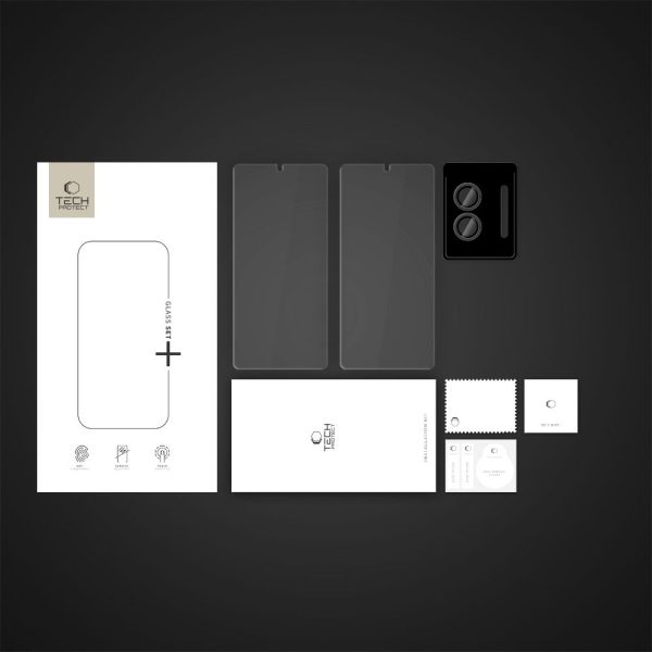 TECH-PROTECT GLASS SET+ 3-PACK-SAMSUNG GALAXY S25 EDGE CLEAR - Image 5