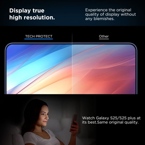 TECH-PROTECT QUICK SET+ 2-PACK-SAMSUNG GALAXY S25+ PLUS CLEAR - Image 4