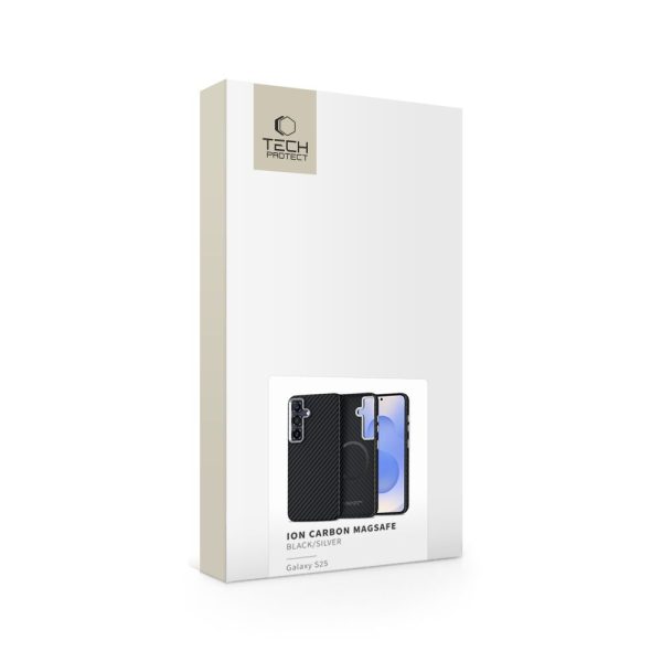 TECH-PROTECT ION CARBON MAGSAFE-SAMSUNG GALAXY S25 BLACK/SILVER - Image 5