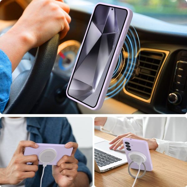 TECH-PROTECT LIQUID SILICONE MAGSAFE-SAMSUNG GALAXY S25 EDGE MAUVE - Image 3