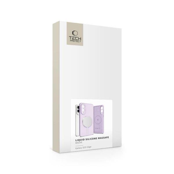 TECH-PROTECT LIQUID SILICONE MAGSAFE-SAMSUNG GALAXY S25 EDGE MAUVE - Image 4