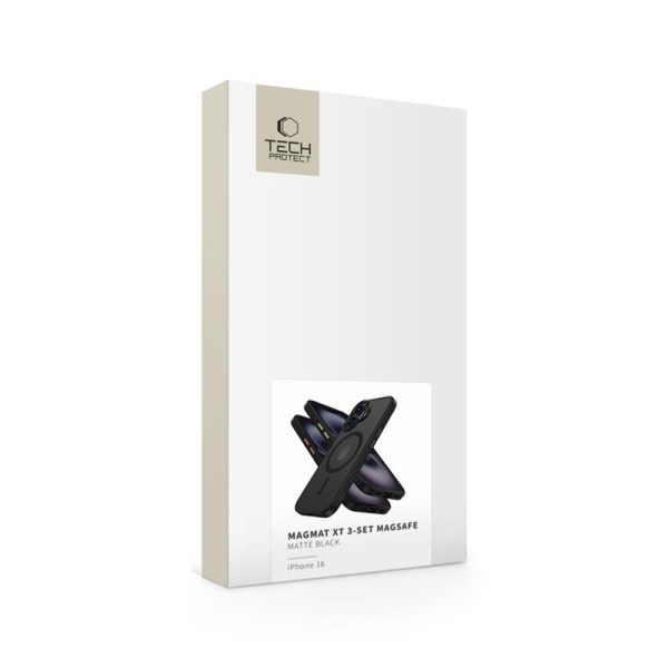 TECH-PROTECT MAGMAT XT 3-SET MAGSAFE IPHONE 16 MATTE BLACK - Image 5
