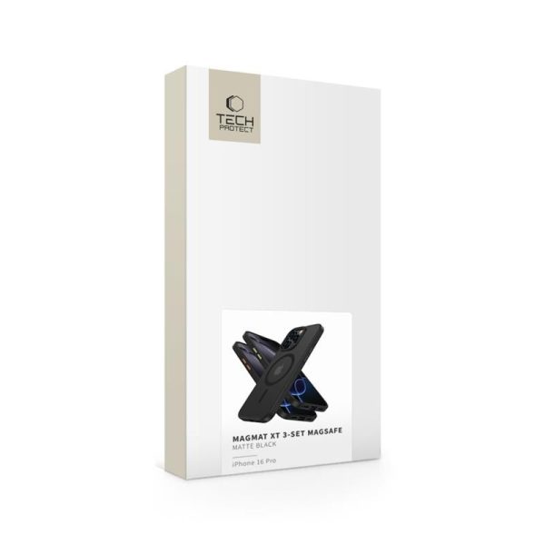 TECH-PROTECT MAGMAT XT 3-SET MAGSAFE IPHONE 16 PRO MATTE BLACK - Image 5