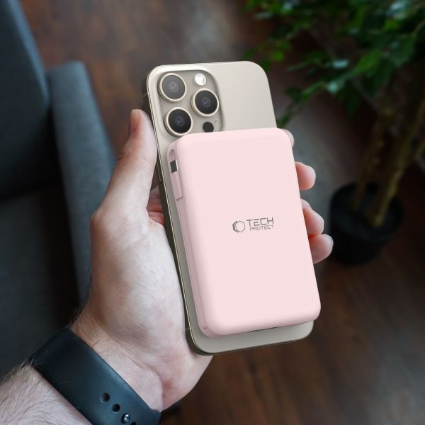 TECH-PROTECT PB31 LIFEMAG MAGSAFE POWER BANK 10000MAH PINK - Image 11