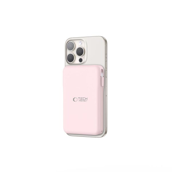 TECH-PROTECT PB31 LIFEMAG MAGSAFE POWER BANK 10000MAH PINK - Image 3