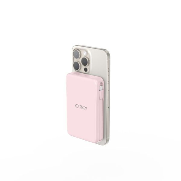 TECH-PROTECT PB31 LIFEMAG MAGSAFE POWER BANK 10000MAH PINK - Image 4