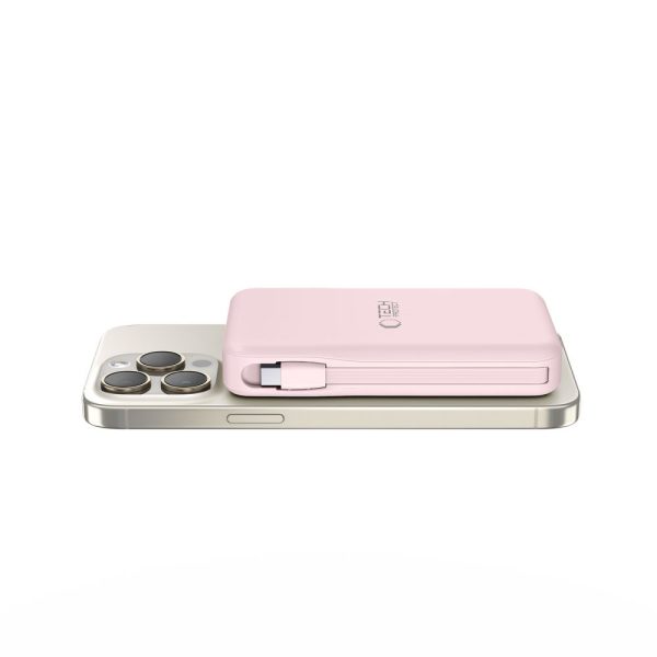 TECH-PROTECT PB31 LIFEMAG MAGSAFE POWER BANK 10000MAH PINK - Image 5