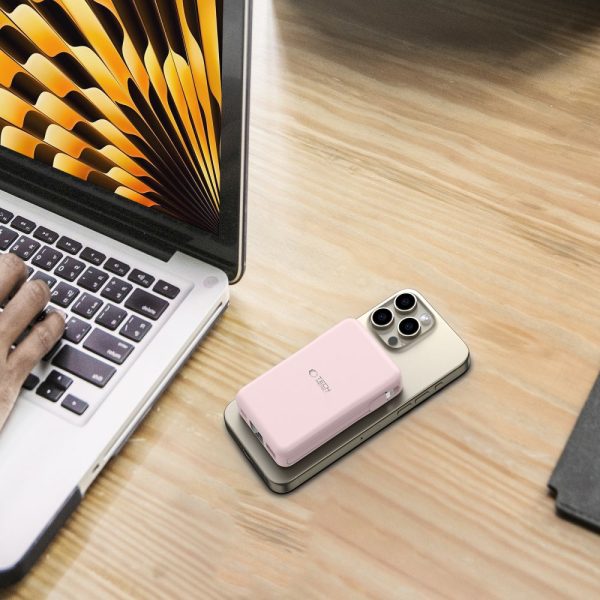 TECH-PROTECT PB31 LIFEMAG MAGSAFE POWER BANK 10000MAH PINK - Image 9