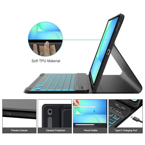 TECH-PROTECT SC PEN + KEYBOARD-SAMSUNG GALAXY TAB S10 FE+ PLUS 13.1 X620 / X626B BLACK - Image 4