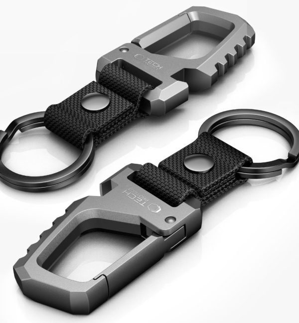 TECH-PROTECT SLIDELOCK CARABINER KEYCHAIN GUNMETAL - Image 2
