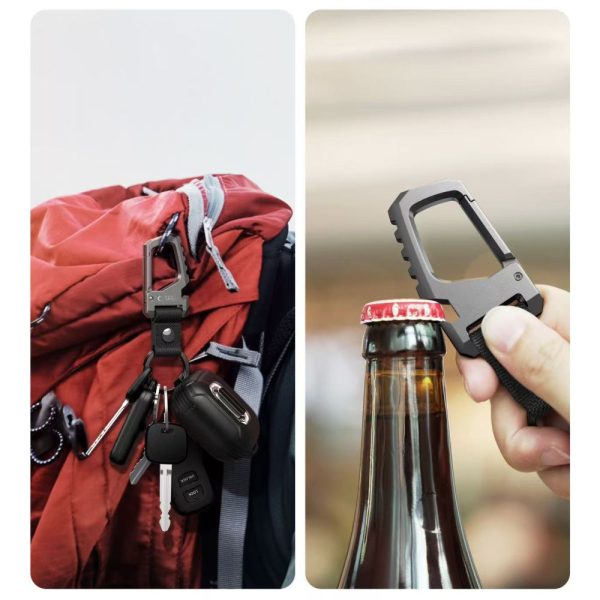 TECH-PROTECT SLIDELOCK CARABINER KEYCHAIN GUNMETAL - Image 4