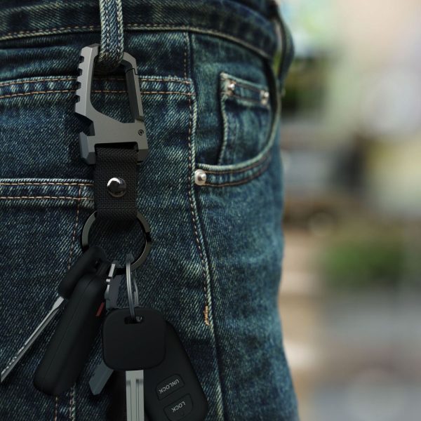 TECH-PROTECT SLIDELOCK CARABINER KEYCHAIN GUNMETAL - Image 6