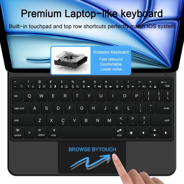TECH-PROTECT SMARTCASE MAGNETIC + KEYBOARD IPAD AIR 10.9” 4 / 5 / 2020-2022 / 11” 6 / 7 / 2024-2025 BLACK - Image 7