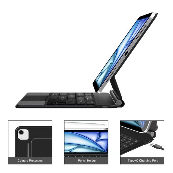 TECH-PROTECT SMARTCASE MAGNETIC + KEYBOARD IPAD AIR 10.9” 4 / 5 / 2020-2022 / 11” 6 / 7 / 2024-2025 BLACK - Image 8