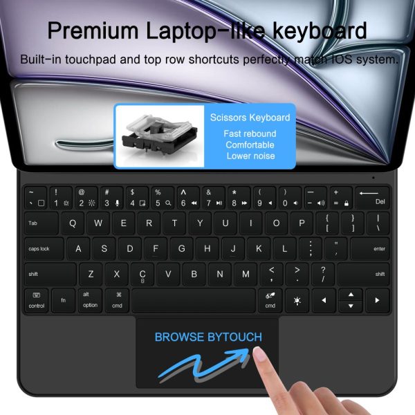 TECH-PROTECT SMARTCASE MAGNETIC + KEYBOARD IPAD PRO 12.9” 4 / 5 / 6 / 2020-2022 / AIR 13” 1 / 2 / 2024-2025 BLACK - Image 7