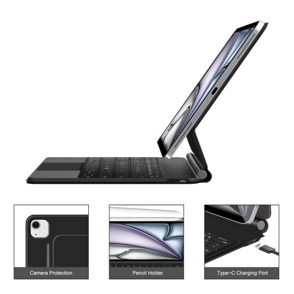 TECH-PROTECT SMARTCASE MAGNETIC + KEYBOARD IPAD PRO 12.9” 4 / 5 / 6 / 2020-2022 / AIR 13” 1 / 2 / 2024-2025 BLACK - Image 8