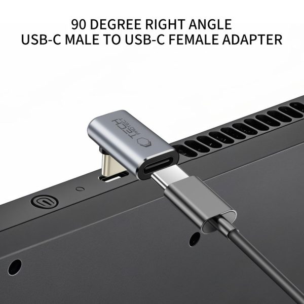 TECH-PROTECT ULTRABOOST AA02 ANGLE ADAPTER TYPE-C GREY - Image 3