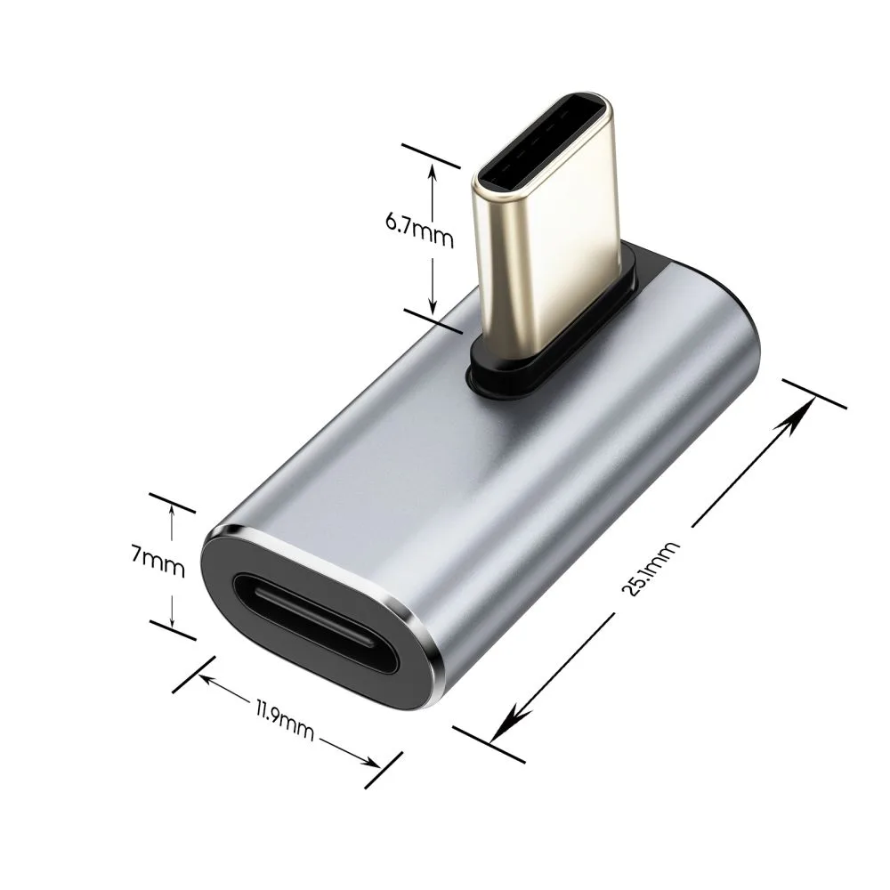 Γωνιακός Adapter USB-C σε USB-C Tech-Protect UltraBoost AA03 100W Grey - Image 2