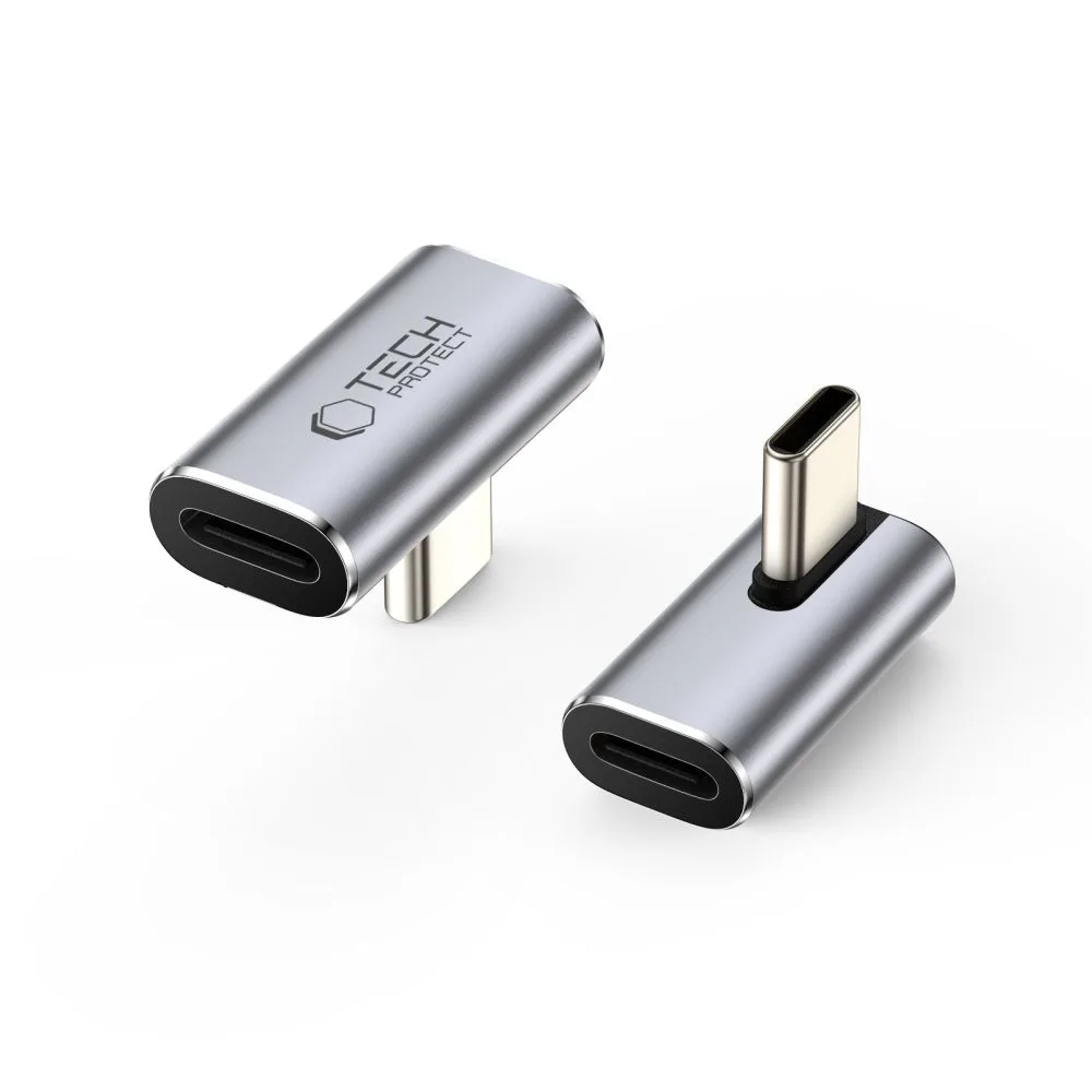 Γωνιακός Adapter USB-C σε USB-C Tech-Protect UltraBoost AA03 100W Grey