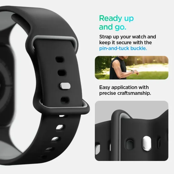 Spigen Nano Pop Band Black Sesame - Apple Watch 49mm/46mm/45mm/44mm (AMP09321) - Image 4