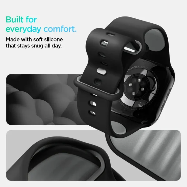 Spigen Nano Pop Band Black Sesame - Apple Watch 49mm/46mm/45mm/44mm (AMP09321) - Image 3