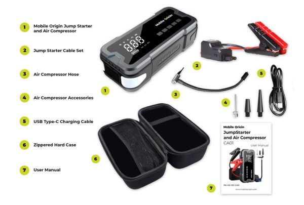 Mobile Origin JumpStarter and Air Compressor CA01 (MO-JSC-CA1) - Image 10