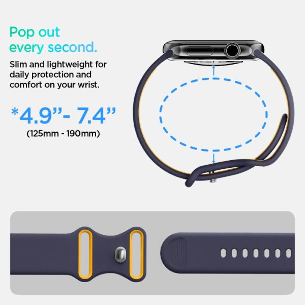 Spigen Nano Pop Band Blueberry Navy - Apple Watch 42mm/41mm/40mm (AMP09325) - Image 9