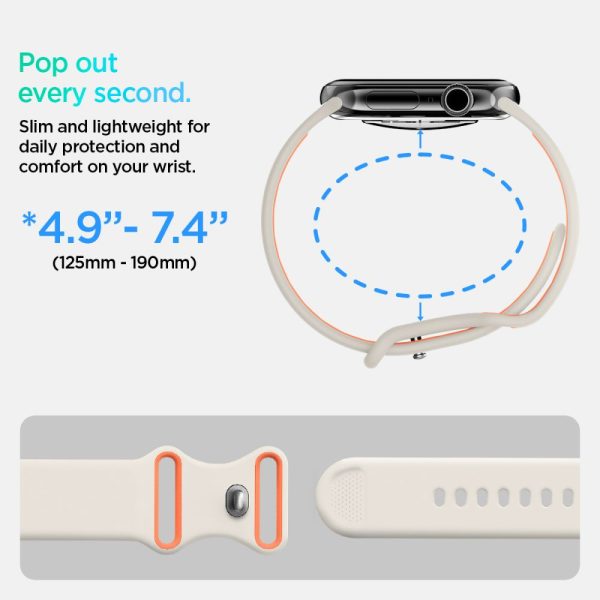 SPIGEN NANO POP APPLE WATCH 6/7/8/9/10/SE (40/41/42 MM) ORANGE BEIGE (AMP09326) - Image 9