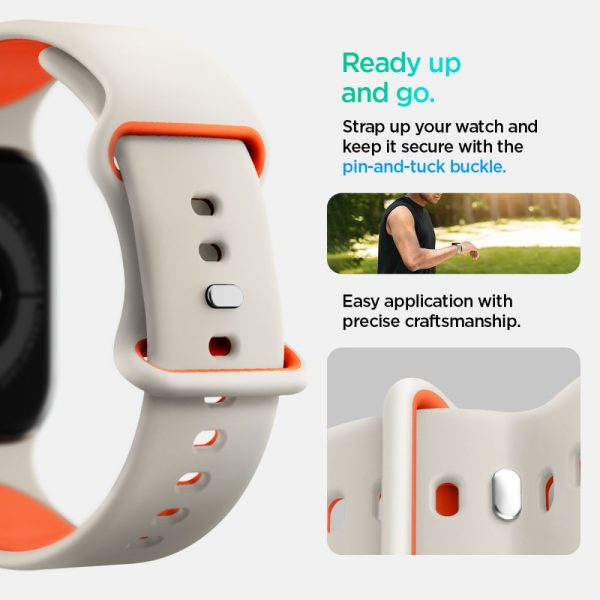 SPIGEN NANO POP APPLE WATCH 6/7/8/9/10/SE (40/41/42 MM) ORANGE BEIGE (AMP09326) - Image 10