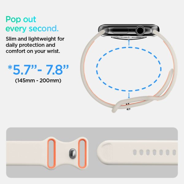 SPIGEN NANO POP APPLE WATCH 6/7/8/9/10/SE/ULTRA 1/2 (44/45/46/49 MM) ORANGE BEIGE (AMP09323) - Image 9