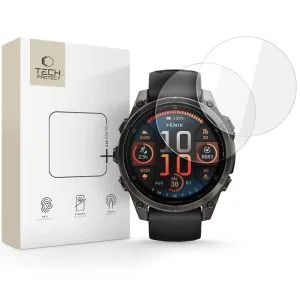 Τζάμι Προστασίας Garmin Fenix 8 8 Pro AMOLED 47mm Tech-Protect Glass Fit+ 2-Pack Clear