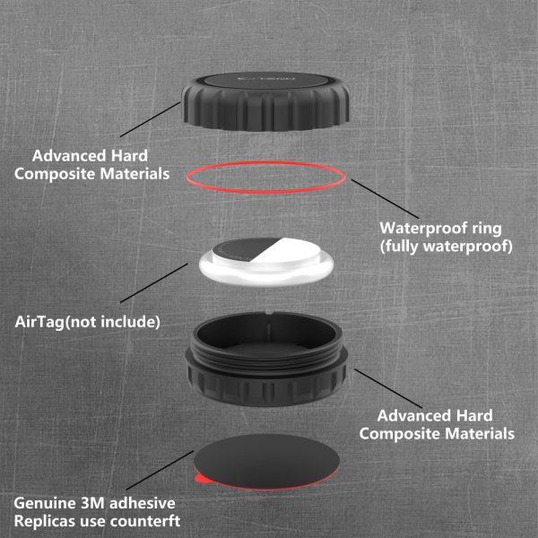 TECH-PROTECT 3M POUCH APPLE AIRTAG 1 / 2 BLACK - Image 5