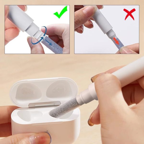 TECH-PROTECT CS02 CLEANER SET 3IN1 FOR EARPHONE WHITE - Image 3