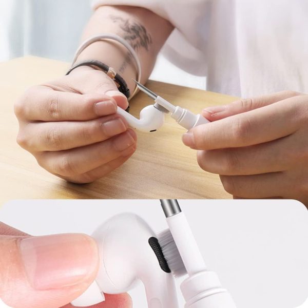 TECH-PROTECT CS02 CLEANER SET 3IN1 FOR EARPHONE WHITE - Image 5