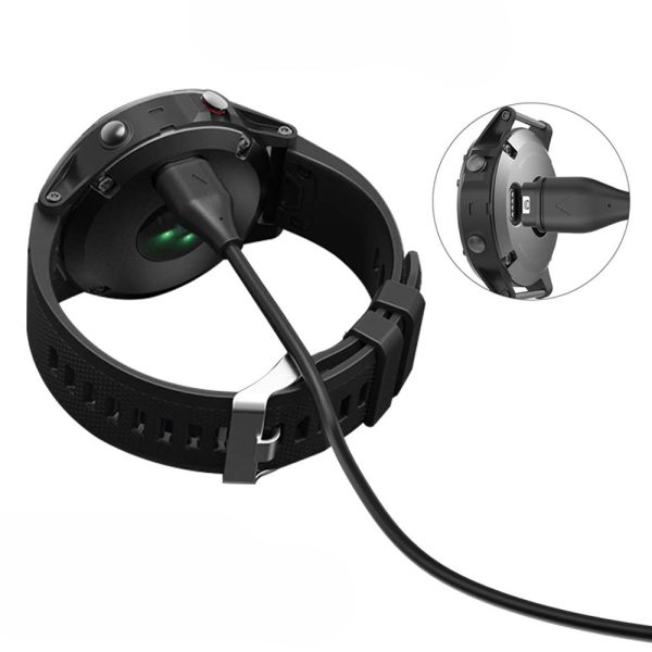 TECH-PROTECT MC04 ULTRABOOST CHARGING TYPE-C CABLE 100CM GARMIN WATCH BLACK - Image 2