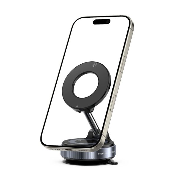 TECH-PROTECT N60 MAGNETIC MAGSAFE WINDSHIELD & DASHBOARD CAR MOUNT BLACK - Image 2